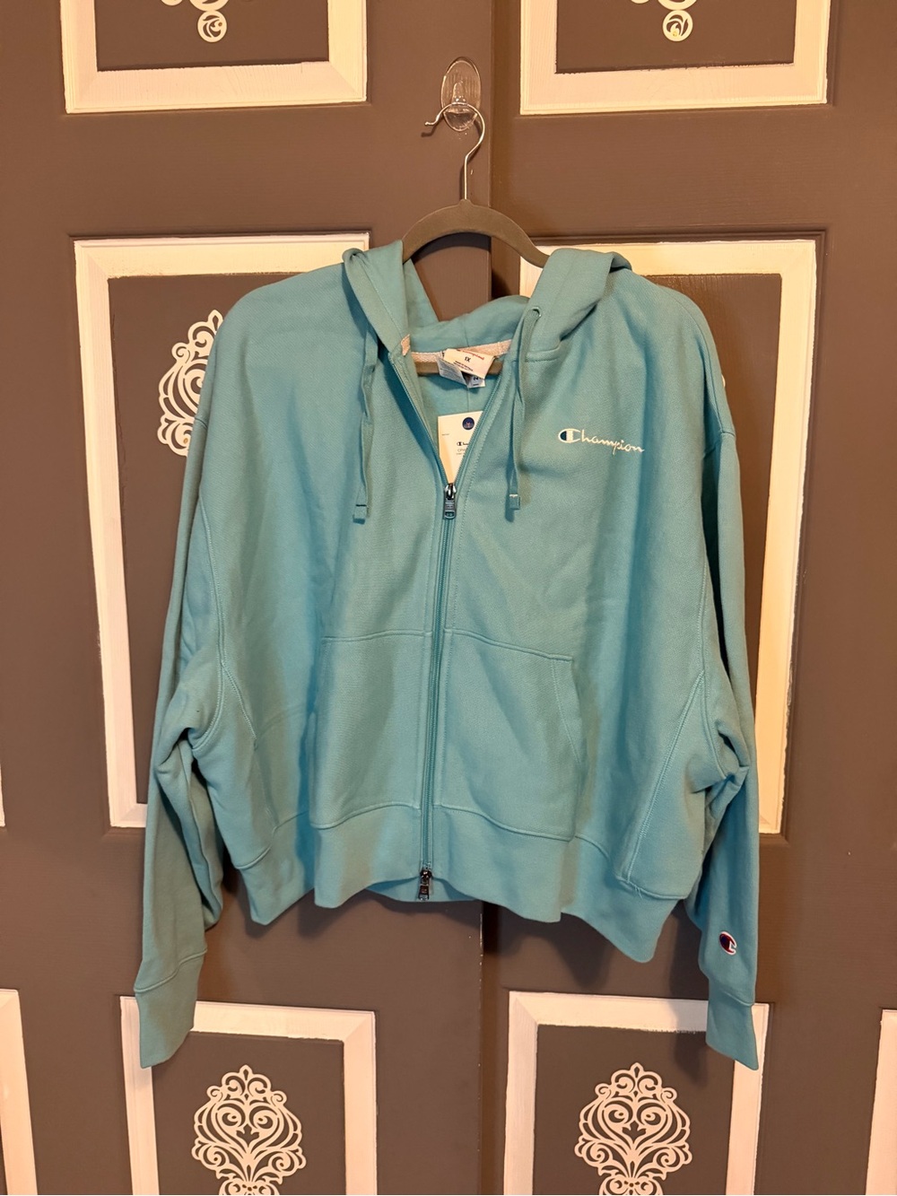 Champion Light Aqua Full-Zip Hooded Jacket